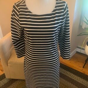 Old Navy Long Sleeve Striped Dress - Black and White